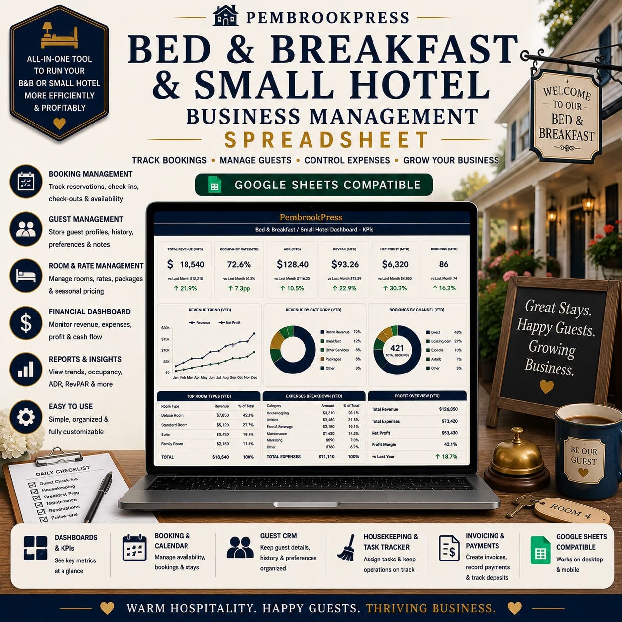 Bed Breakfast Small Hotel