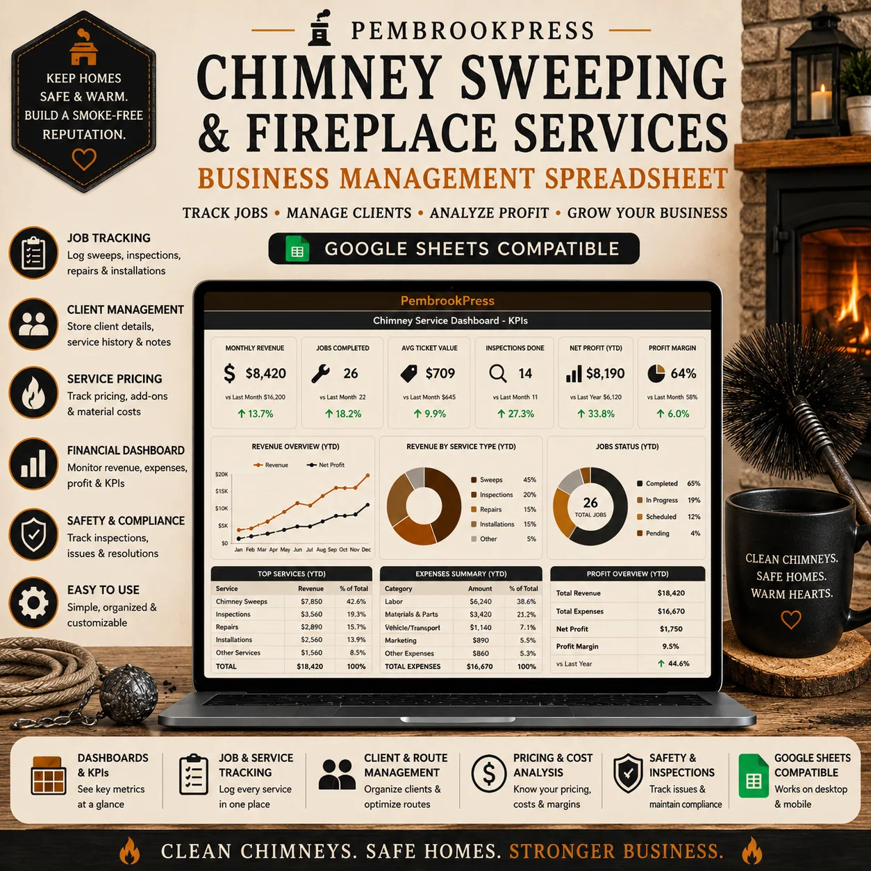 Chimney Sweep Fireplace Service