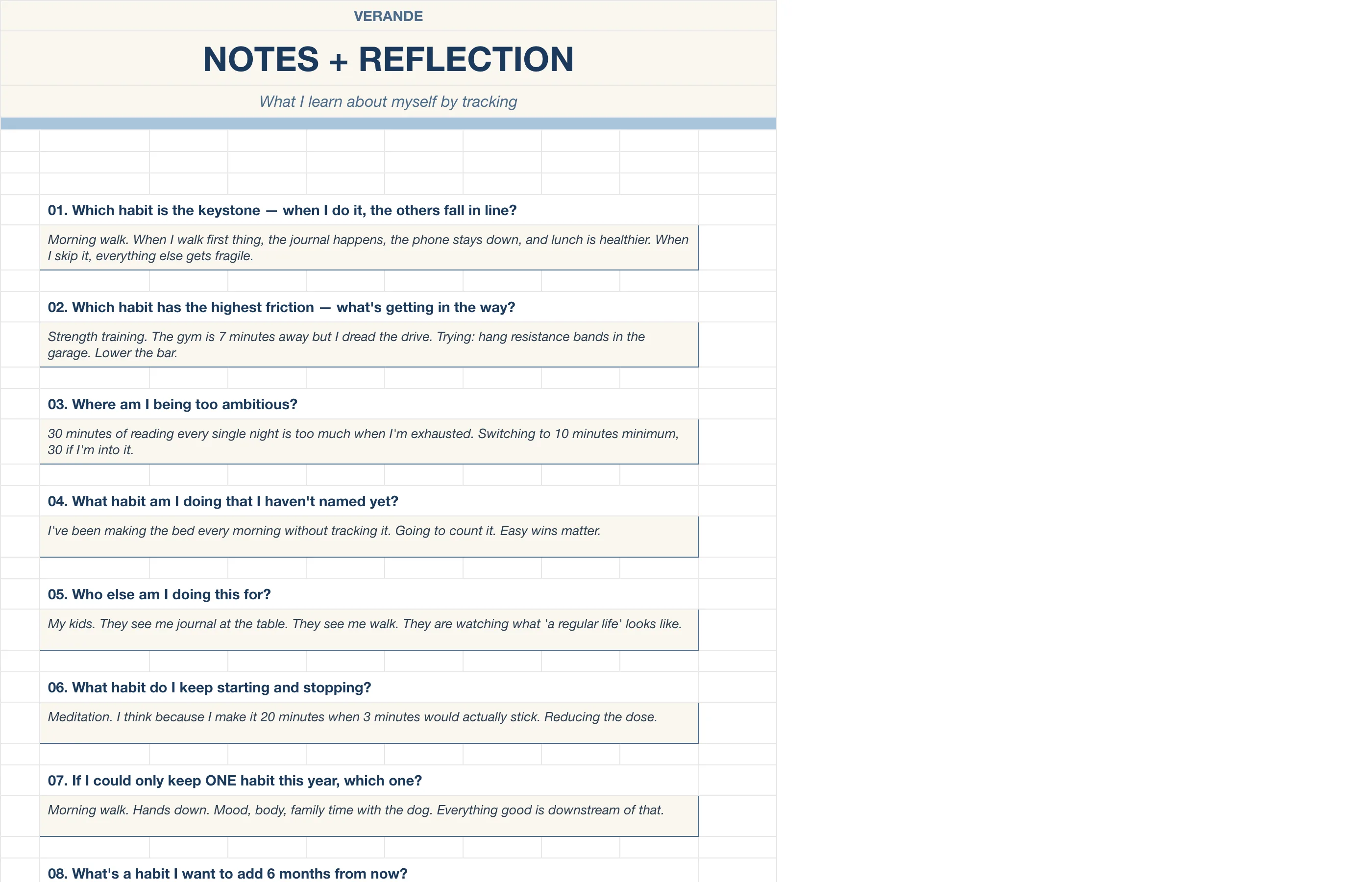 Habit Tracker — Notes & Reflection