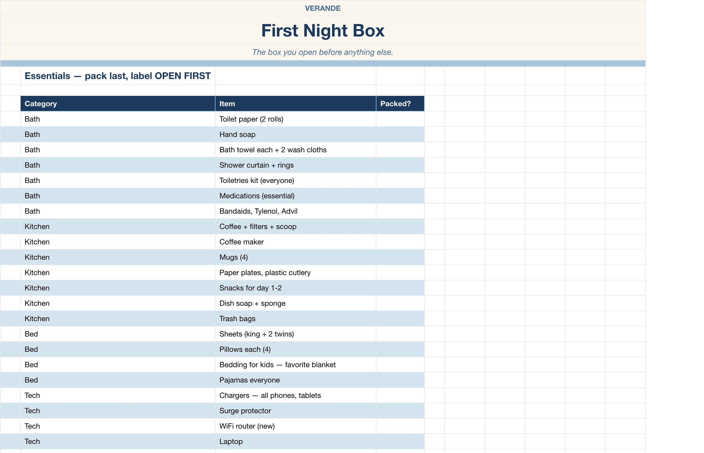 Move Planner — First Night Box
