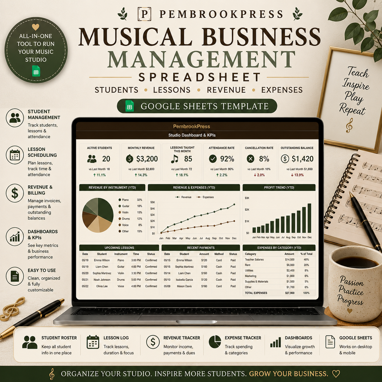 Music Lessons Teaching Business
