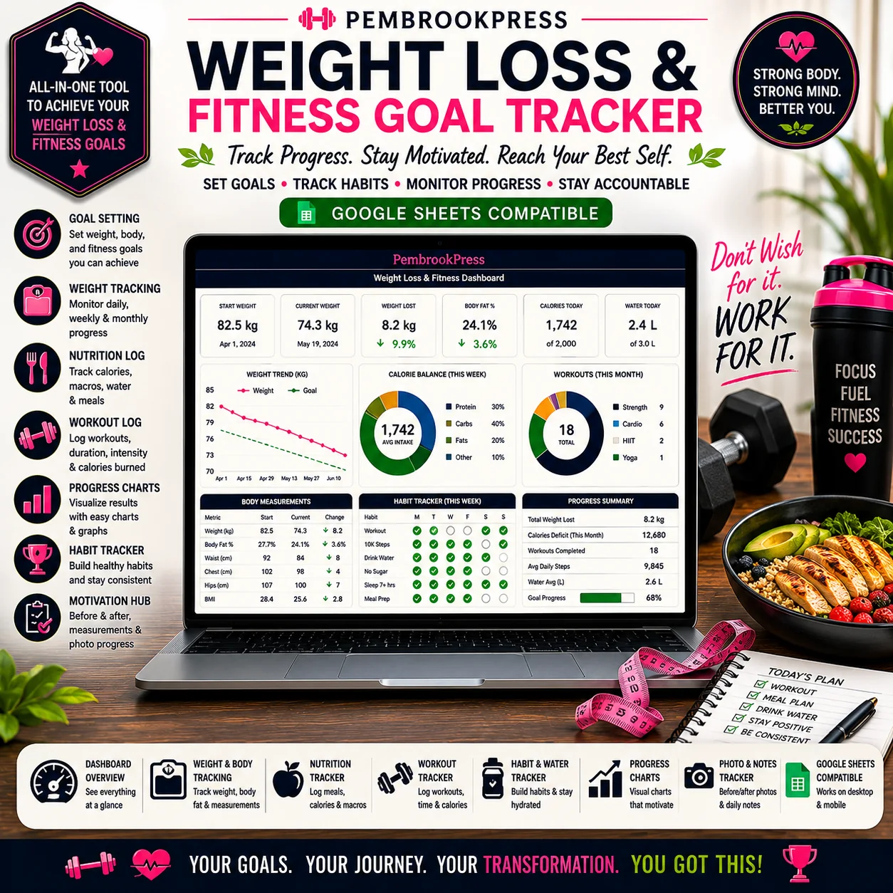 Weight Loss Fitness Goal Tracker